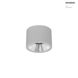 LED Aufbau-Downlight APOLLO MIDI,  16.8cm, Reflektor glatt, CRi >90, UGR <19, DALI, 14.5W 4000K 55, silber