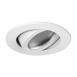 Recessed loudspeaker 3/4W, 20 Ohm, round, DA  6.8cm, IP20, swivelling, white