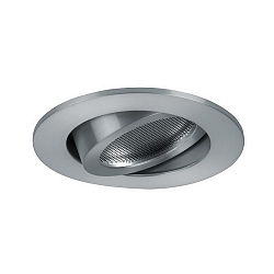 Recessed loudspeaker 3/4W, 20 Ohm, round, DA  6.8cm, IP20, swivelling, matt alu