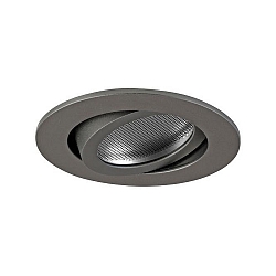 Recessed loudspeaker 3/4W, 20 Ohm, round, DA  6.8cm, IP20, swivelling, matt titanium