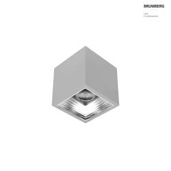 downlight APOLLO MAXI square, switchable, faceted IP20, powder coated, silver 