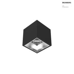 downlight APOLLO MAXI square, switchable, faceted IP20, powder coated, black 