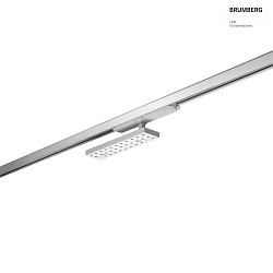 LED 3-Phasen Schienenstrahler BALI MINI-S AS 75/76, 29.4cm, drehbar + schwenkbar, DALI-2 dimmbar, 20W 4000K, silber