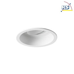 Recessed unit for LED modules, round, deepened, IP20, max. 14W, excl. driver, structured white