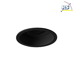 Recessed unit for LED modules, round, deepened, IP20, max. 14W, excl. driver, structured black