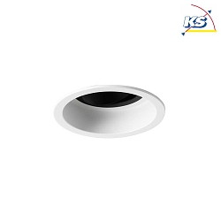 Recessed unit for LED modules, round, deepened, IP20, max. 14W, excl. driver, structured white / black