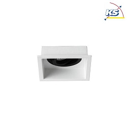 Recessed unit for LED modules, square, deepened, IP20, max. 14W, excl. driver, structured white / black