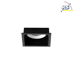 Recessed unit for LED modules, square, deepened, IP20, max. 14W, excl. driver, structured black / structured white