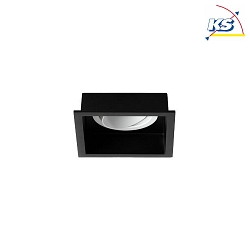 Recessed unit for LED modules, square, IP20, max. 14W, excl. driver, structured black / structured white