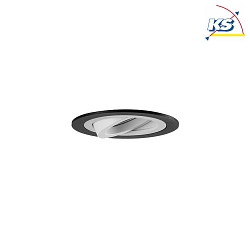 Recessed unit for LED modules, round, IP20, max. 14W, excl. driver, structured black / structured white