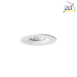 Recessed unit for LED modules, round, IP20, max. 14W, excl. driver, structured white