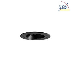 Recessed unit for LED modules, round, IP20, max. 14W, excl. driver, structured black