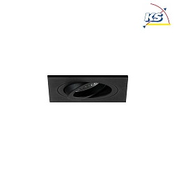 Recessed unit for LED modules, square, IP20, max. 14W, excl. driver, structured black