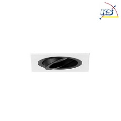 Recessed unit for LED modules, square, IP20, max. 14W, excl. driver, structured white / black