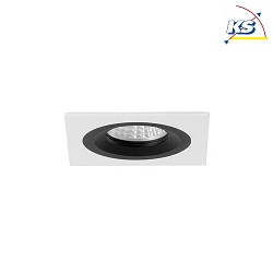 Recessed unit for LED modules, square, IP20, max. 14W, excl. driver, structured white / black