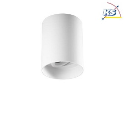 Ceiling surface unit for LED modules, round, deepened, IP20, max. 8W, structured white