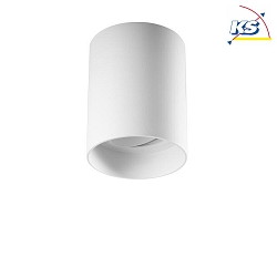 Ceiling surface unit for LED modules, round, deepened, IP20, max. 8W, structured white