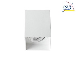 Ceiling surface unit for LED modules, square, deepened, IP20, max. 8W, structured white