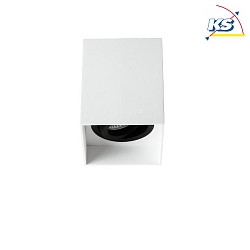 Aufbaueinheit Decke fr LED-Module, Quadratisch, Bndig, IP20, max. 8W, Strukturwei / Strukturschwarz