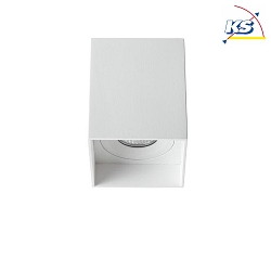 Ceiling surface unit for LED modules, square, deepened, IP20, max. 8W, structured white