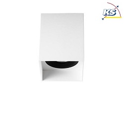 Ceiling surface unit for LED modules, square, deepened, IP20, max. 8W, structured white / black