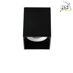 Ceiling surface unit for LED modules, square, deepened, IP20, max. 8W, structured black / structured white
