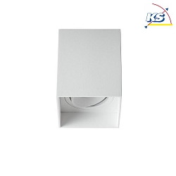 Ceiling surface unit for LED modules, square, deepened, IP20, max. 8W, structured white