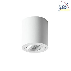 Ceiling surface unit for LED modules, round, IP20, max. 8W, excl. driver, structured white