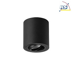 Ceiling surface unit for LED modules, round, IP20, max. 8W, excl. driver, structured black