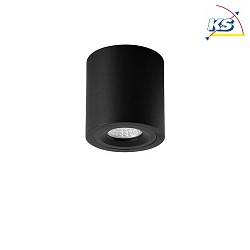 Ceiling surface unit for LED modules, round, IP20, max. 8W, excl. driver, structured black