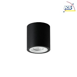 Aufbaueinheit Decke fr LED-Module, Rund, Bndig, IP20, max. 8W, ohne BG, Strukturschwarz / Strukturwei