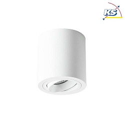 Ceiling surface unit for LED modules, round, IP20, max. 8W, excl. driver, structured white