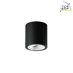 Aufbaueinheit Decke fr LED-Module, Rund, Bndig, IP20, max. 8W, ohne BG, Strukturschwarz / Strukturwei