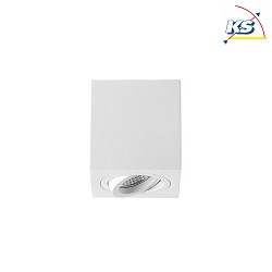 Ceiling surface unit for LED modules, square, IP20, max. 8W, excl. driver, structured white