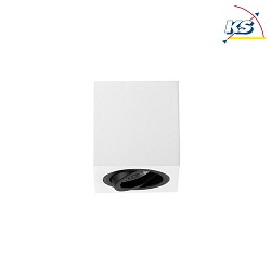 Aufbaueinheit Decke fr LED-Module, Quadratisch, Bndig, IP20, max. 8W, ohne BG, Strukturwei / Strukturschwarz
