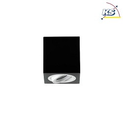 Ceiling surface unit for LED modules, square, IP20, max. 8W, excl. driver, black / white