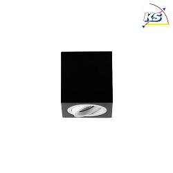 Aufbaueinheit Decke fr LED-Module, Quadratisch, Bndig, IP20, max. 8W, ohne BG, Schwarz / Wei