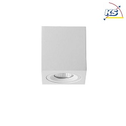 Ceiling surface unit for LED modules, square, IP20, max. 8W, excl. driver, structured white