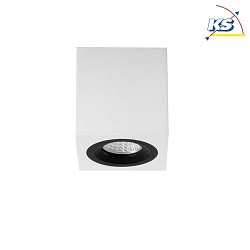 Aufbaueinheit Decke fr LED-Module, Quadratisch, Bndig, IP20, max. 8W, ohne BG, Strukturwei / Strukturschwarz
