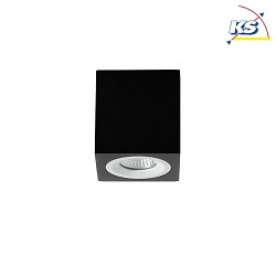 Aufbaueinheit Decke fr LED-Module, Quadratisch, Bndig, IP20, max. 8W, ohne BG, Strukturschwarz / Strukturwei