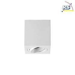 Ceiling surface unit for LED modules, square, IP20, max. 8W, excl. driver, structured white