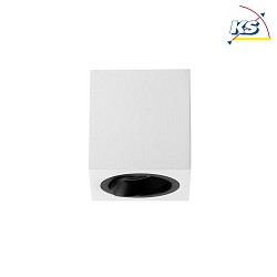Aufbaueinheit Decke fr LED-Module, Quadratisch, Bndig, IP20, max. 8W, ohne BG, Strukturwei / Strukturschwarz