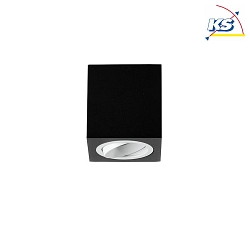 Aufbaueinheit Decke fr LED-Module, Quadratisch, Bndig, IP20, max. 8W, ohne BG, Strukturschwarz / Strukturwei