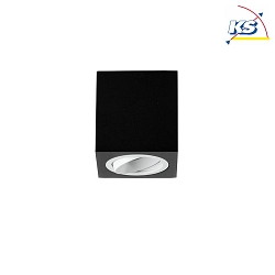 Aufbaueinheit Decke fr LED-Module, Quadratisch, IP20, max. 8W, ohne BG, Strukturschwarz / Strukturwei