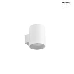 wall luminaire M1 down, round, rigid, flush, recessed IP20, powder coated, white matt dimmable