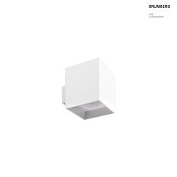 wall luminaire M1 down, square, swivelling, low, recessed IP20, powder coated, white matt dimmable