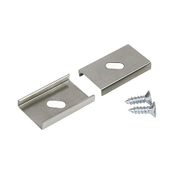 Halter-Set zu Aufbauprofil P01-10 (BRUM-53600), Silber