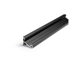 LED Aufbau-Eckprofil P62-14, fr LED-Strips bis 1.4cm Breite, 200cm, Schwarz eloxiert