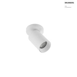 Deckenstrahler TAGES, 1-flammig, rund,  8cm, GU10, dreh- / schwenkbar, Aluminium, strukturwei