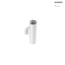 wall luminaire TOMEK up / down, 2 flames, round GU10 IP20, white matt dimmable